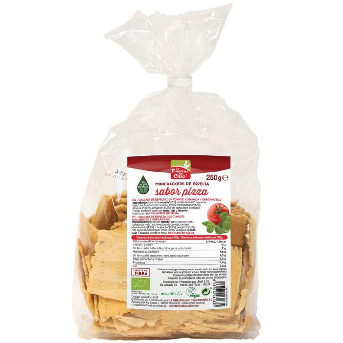 Crackers d'espelta PIZZA 250g FINESTRA