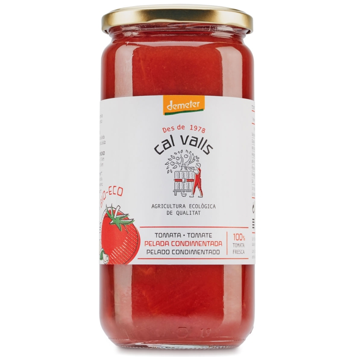 Tomàquet pelat i condimentat 660g CAL VALLS
